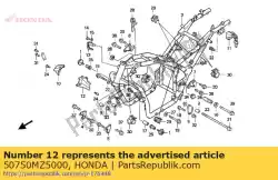 Ici, vous pouvez commander le couverture, l. Fr. Côté auprès de Honda , avec le numéro de pièce 50750MZ5000: