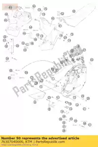 ktm 76307040000 seat rally - Bottom side