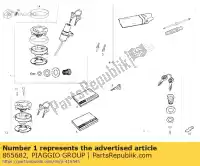 865682, Piaggio Group, lock kit derbi gpr 50 125 2009 2010 2013, New