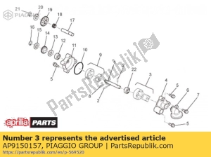 aprilia AP9150157 rotore interno ed esterno h19 - Lato superiore