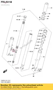 suzuki 5119647D00 ring,piston - Bottom side