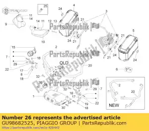 Piaggio Group GU98682525 schroef - Onderkant