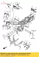 3HE2115000T9, Yamaha, down tube comp.2 yamaha fzr genesis 600, New