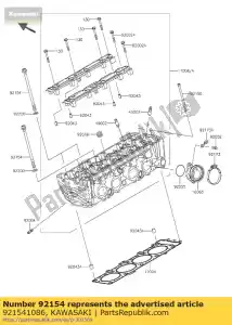 kawasaki 921541086 bolt,flanged,10x165 zr800ads - Bottom side