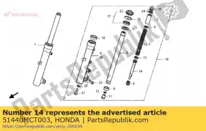 honda 51440MCT003 pipe, seat - Bottom side