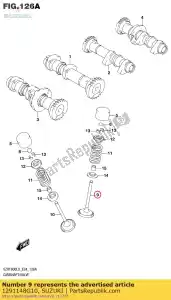 Suzuki 1291148G10 klep, inlaat - Onderkant