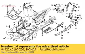 Honda 64322K01900ZG ok?adka, l. pi?tro * nhb29m * - Dół