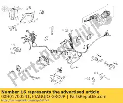 Aqui você pode pedir o indicador de curva traseiro lh em Piaggio Group , com o número da peça 00H01700541: