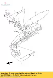 suzuki 0910608081 tornillo, l: 30 - Lado inferior