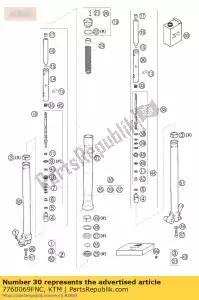 ktm 7760069FNC tube extérieur cpl. - La partie au fond