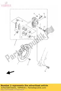 yamaha 3UN2580T0000 caliper assy (left) - Bottom side