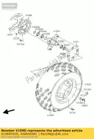 41080S005, Kawasaki, tarczowy, przedni hamulec ksf400-a1 kawasaki kfx 400 2004 2005 2006, Nowy