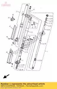 Yamaha 5BF23102M000 voorvork assy (l.h) - Onderkant