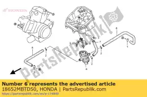 honda 18652MBTD50 buis, rr. (ai) - Onderkant