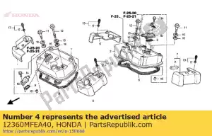 Honda 12360MFEA40 cover comp, over h - Onderkant