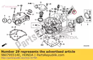 honda 980795514E spark plug - Bottom side