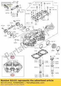 Kawasaki 921511452 bout, 11x195 - Onderkant