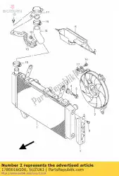 fan assy, ?? Radiat van Suzuki, met onderdeel nummer 1780016G00, bestel je hier online: