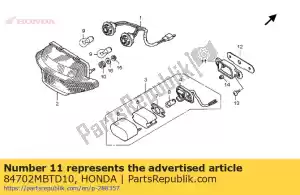 Honda 84702MBTD10 support, feu de licence - La partie au fond