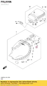 Suzuki 4521543H00 cushion,seat br - Bottom side