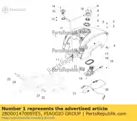 2B000147000YE5, Piaggio Group, zbiornik paliwa. szary moto-guzzi california zgulvc01 1400 2012 2016, Nowy