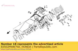 Here you can order the no description available at the moment from Honda, with part number 83502MAW760: