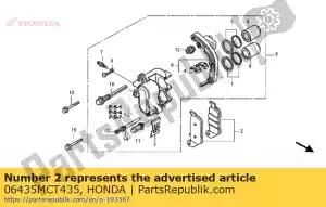 Honda 06435MCT435 pad set, rr. - Onderkant