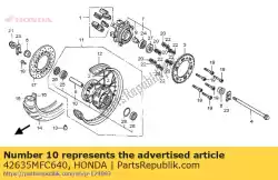 Aquí puede pedir hub sub assy., rr. De Honda , con el número de pieza 42635MFC640: