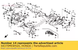 Aqui você pode pedir o capuz, l. Inferior interno em Honda , com o número da peça 64370MEW920: