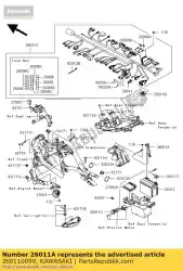 Qui puoi ordinare cavo, batteria (-) er650a6s da Kawasaki , con numero parte 260110099: