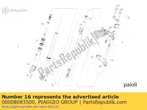 Piaggio Group 00008083500 tornillo - Lado inferior