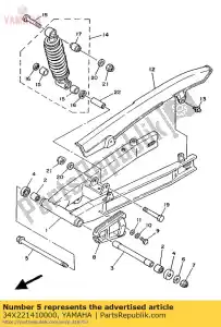 yamaha 34X221410000 eje, pivote - Lado inferior