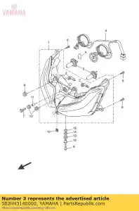 yamaha 5B2H43140000 bulb, headlight - Bottom side