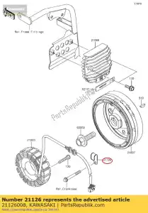 kawasaki 21126008 braçadeira, chicote elétrico z750-l1 - Lado inferior