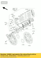 430821290, Kawasaki, Pad-assy-brake kawasaki zx9r ninja f zx 9r 900 , Nouveau