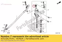 43522KZ4J41, Honda, diafragma honda  cr crf 125 150 250 450 2002 2003 2004 2005 2006 2007 2008 2009 2010 2011 2012 2013 2014 2015 2017 2018 2019 2020, Novo