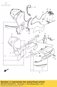 Suzuki 6818515H50A31 fita - Lado inferior