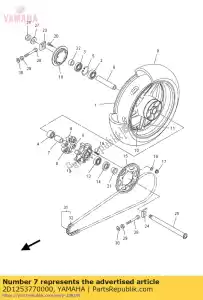 yamaha 2D1253770000 collar, rueda - Lado inferior