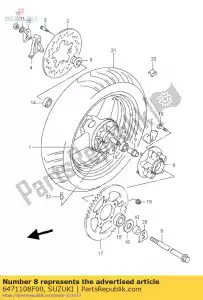 suzuki 6471108F00 eje trasero - Lado inferior