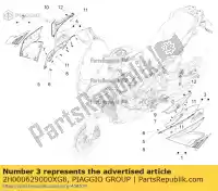 2H000629000XG8, Piaggio Group, cover left aprilia caponord zd4vkb000, zd4vkb001, zd4vkb003, zd4vkb00x, zd4vkb009 zd4vku00 1200 2015 2016 2017, New