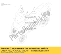 CM174709, Aprilia, rh side mirror, New