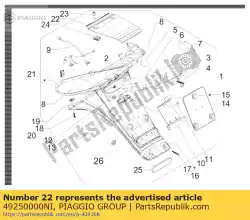 Aqui você pode pedir o cobrir em Piaggio Group , com o número da peça 49250000NI: