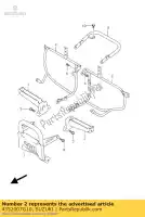 4352007G10, Suzuki, footrest comp,l suzuki lt z400 quadsport limited 400 , New