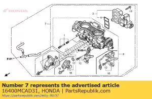 honda 16400MCAD31 body assy., przepustnica (gq68b a) - Dół