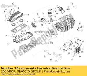 Piaggio Group 2B004057 rear pipe - Bottom side