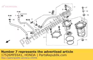 honda 17526MFE641 hose comp., fuel feed - Bottom side