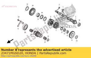 honda 23471MGSD20 engranaje, eje principal cuarto (25t) - Lado inferior