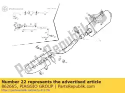 Here you can order the hose clamp from Piaggio Group, with part number 862665: