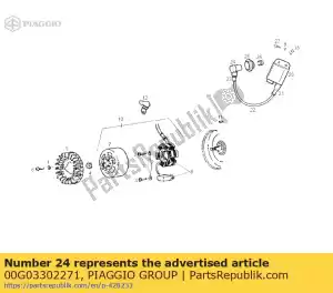 Piaggio Group 00G03302271 spark plug - Bottom side