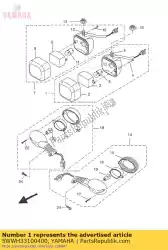 Ici, vous pouvez commander le fr flasher light assy 1 auprès de Yamaha , avec le numéro de pièce 5WWH33100400: